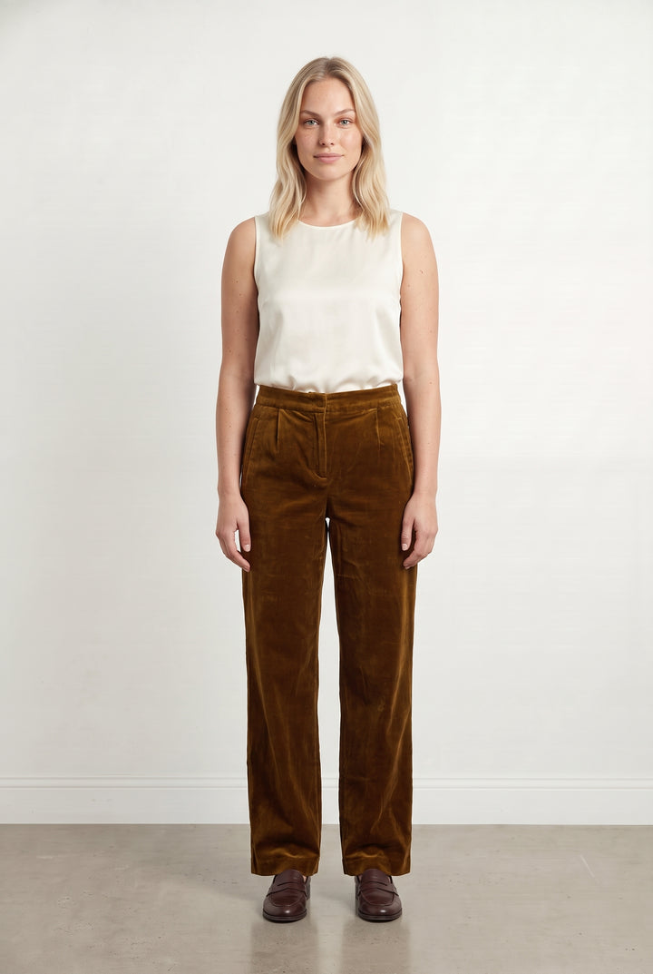 Pantalon Velours Marron - Taille L/40 de la marque Sézane | PARAD113456 - Vendu par Paradigme - Image 1