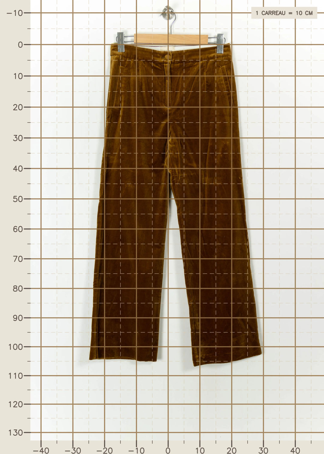 Pantalon Velours Marron - Taille L/40 de la marque Sézane | PARAD113456 - Vendu par Paradigme - Image 4