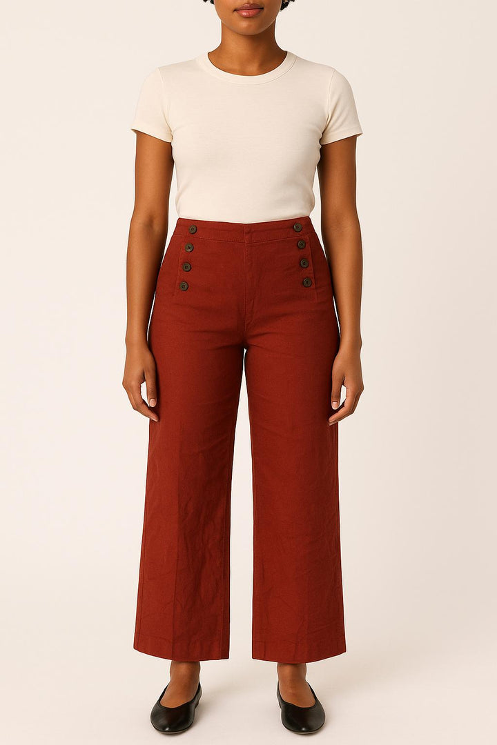 Pantalon Large Marron - Taille XS/34 de la marque Ekyog | PARAD11346 - Vendu par Paradigme - Image 1