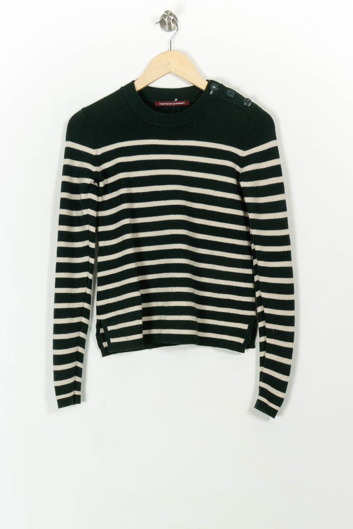 Marinière Verte et Blanche - Taille S/36 de la marque Comptoir des Cotonniers | PARAD113465 - Vendu par Paradigme - Image 2