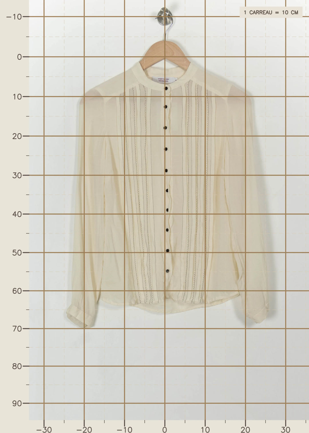 Blouse Beige - Taille S/36 de la marque Comptoir des Cotonniers | PARAD113467 - Vendu par Paradigme - Image 4