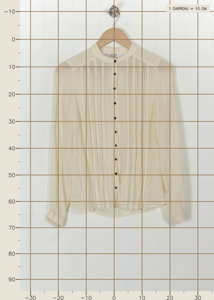 Blouse Beige - Taille S/36 de la marque Comptoir des Cotonniers | PARAD113467 - Vendu par Paradigme - Image 4