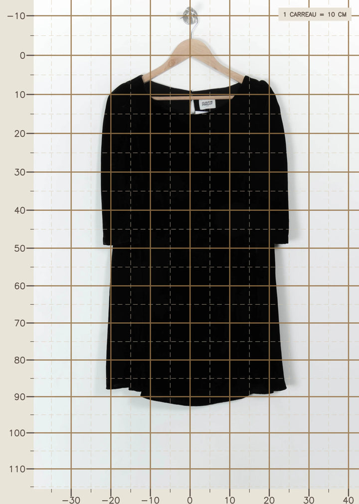 Robe Midi Noire - Taille XS/34 de la marque Claudie Pierlot | PARAD113469 - Vendu par Paradigme - Image 4