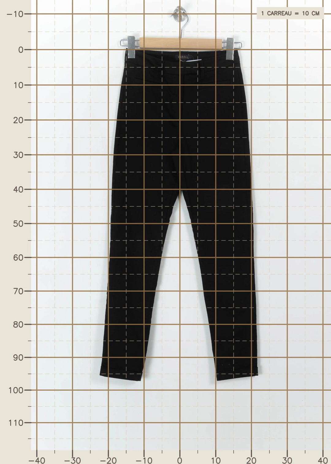 Pantalon Noir - Taille S/36 de la marque Caroll | PARAD113470 - Vendu par Paradigme - Image 4