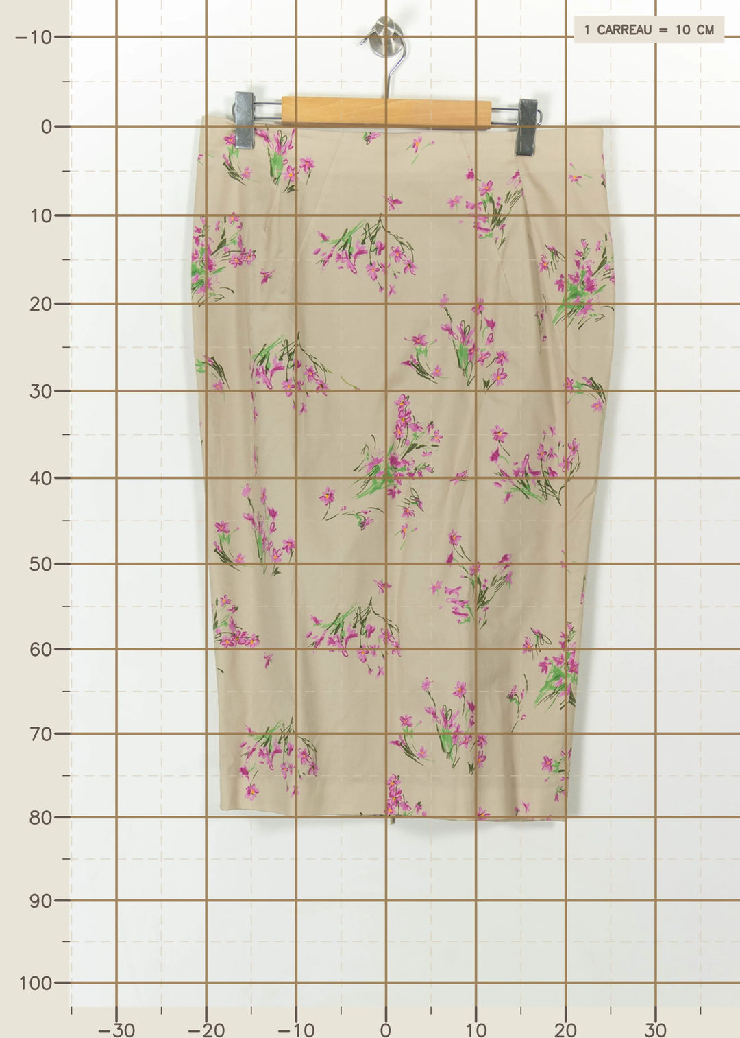 Jupe Crayon Beige et Rose - Taille XXL/44 de la marque Marina Rinaldi | PARAD113472 - Vendu par Paradigme - Image 4
