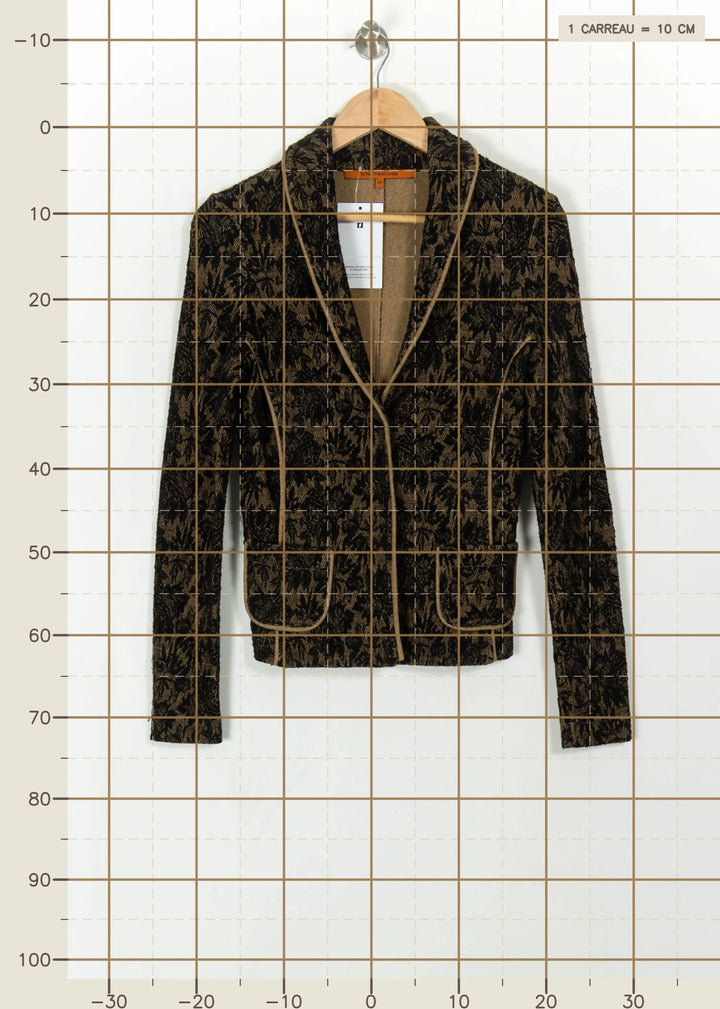 Blazer Noir et Marron - Taille M/38 de la marque La Fée Maraboutée | PARAD113483 - Vendu par Paradigme - Image 4