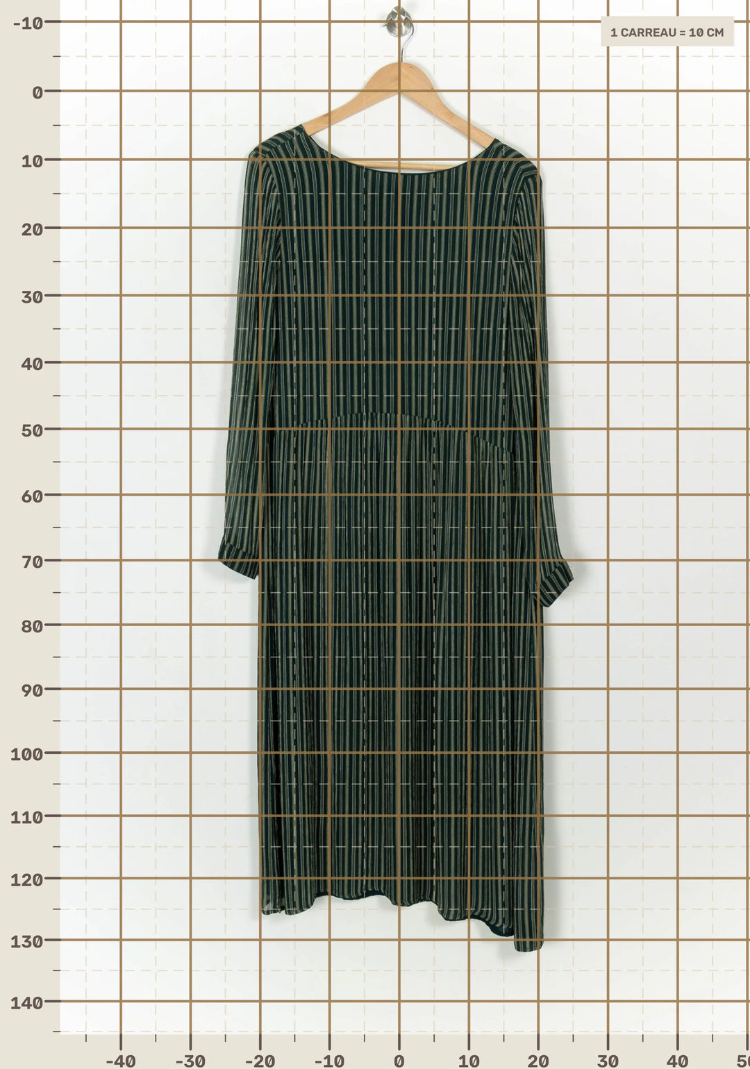 Robe Longue Verte et Noire - Taille L/40 de la marque American Vintage | PARAD113494 - Vendu par Paradigme - Image 4