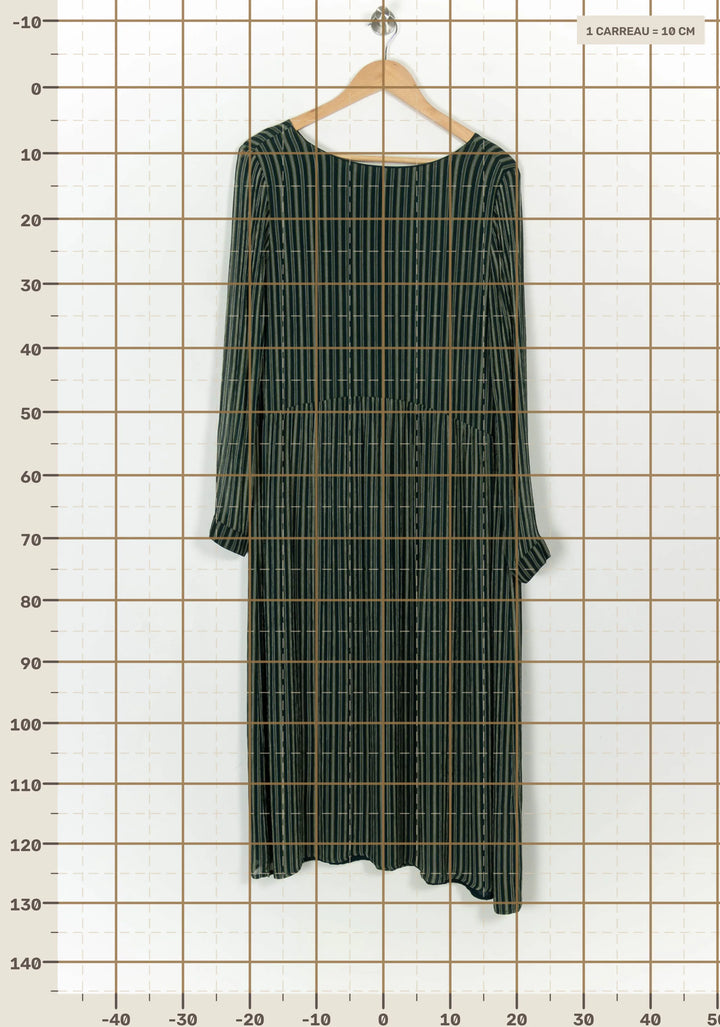 Robe Longue Verte et Noire - Taille L/40 de la marque American Vintage | PARAD113494 - Vendu par Paradigme - Image 4