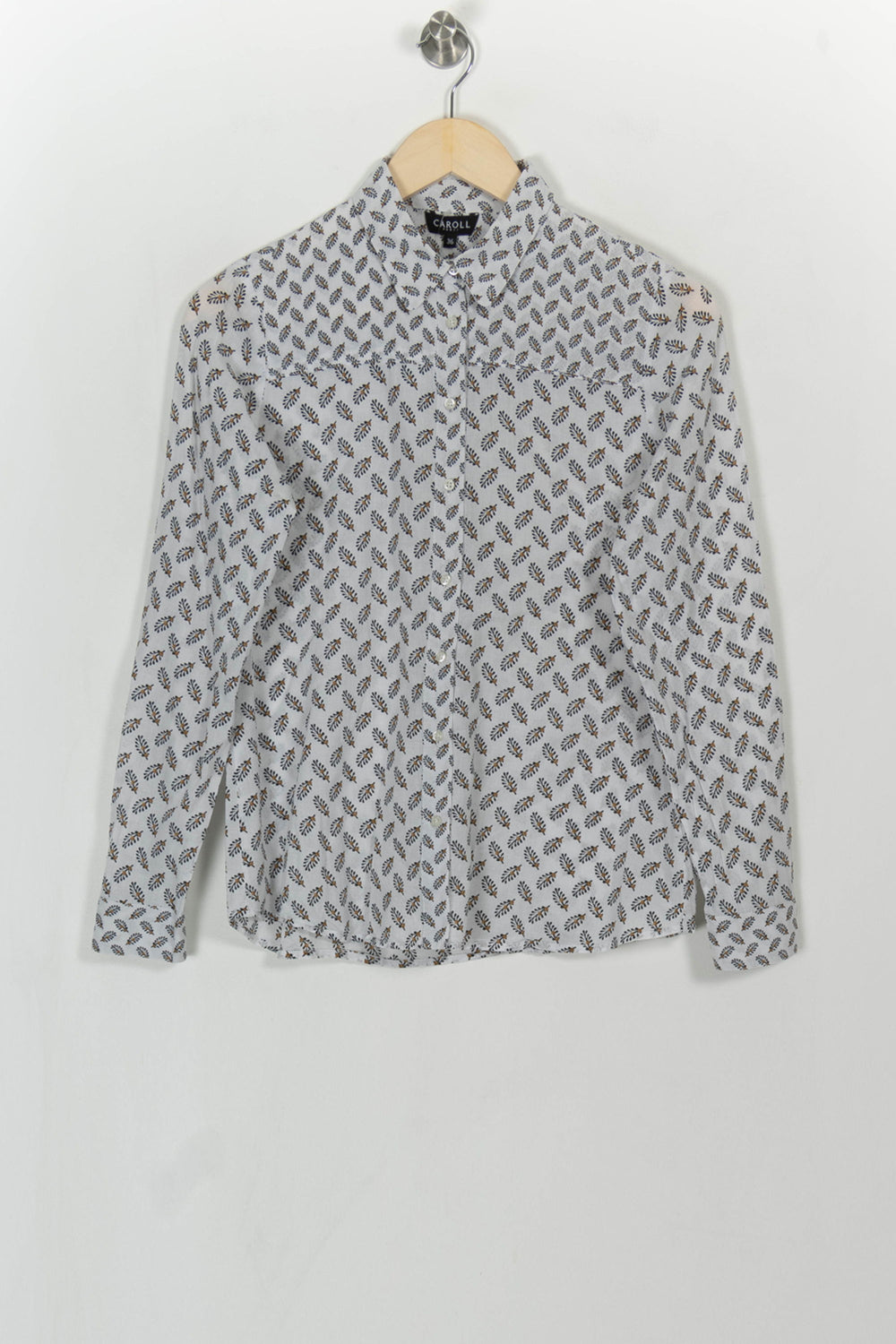 Chemise Imprimée Blanche et Noire - Taille S/36 de la marque Caroll | PARAD113495 - Vendu par Paradigme - Image 2