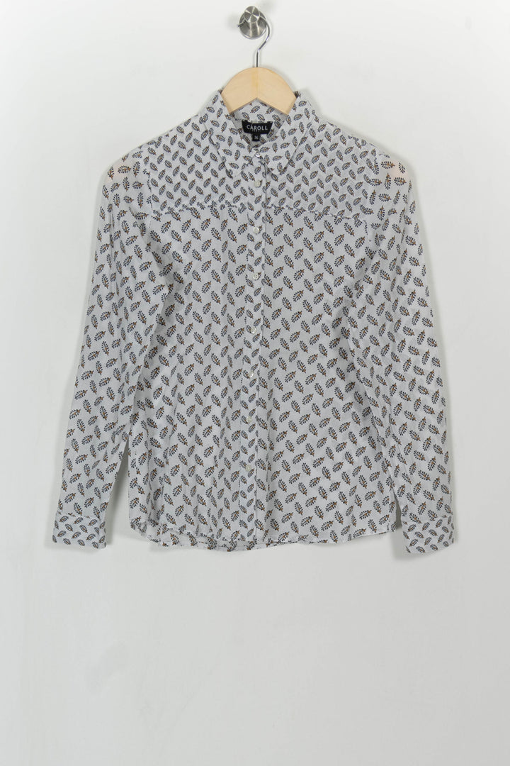 Chemise Imprimée Blanche et Noire - Taille S/36 de la marque Caroll | PARAD113495 - Vendu par Paradigme - Image 2