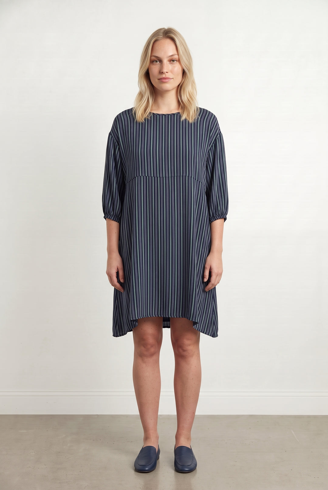 Robe Midi Bleu et Vert - Taille L/40 de la marque American Vintage | PARAD113496 - Vendu par Paradigme - Image 1