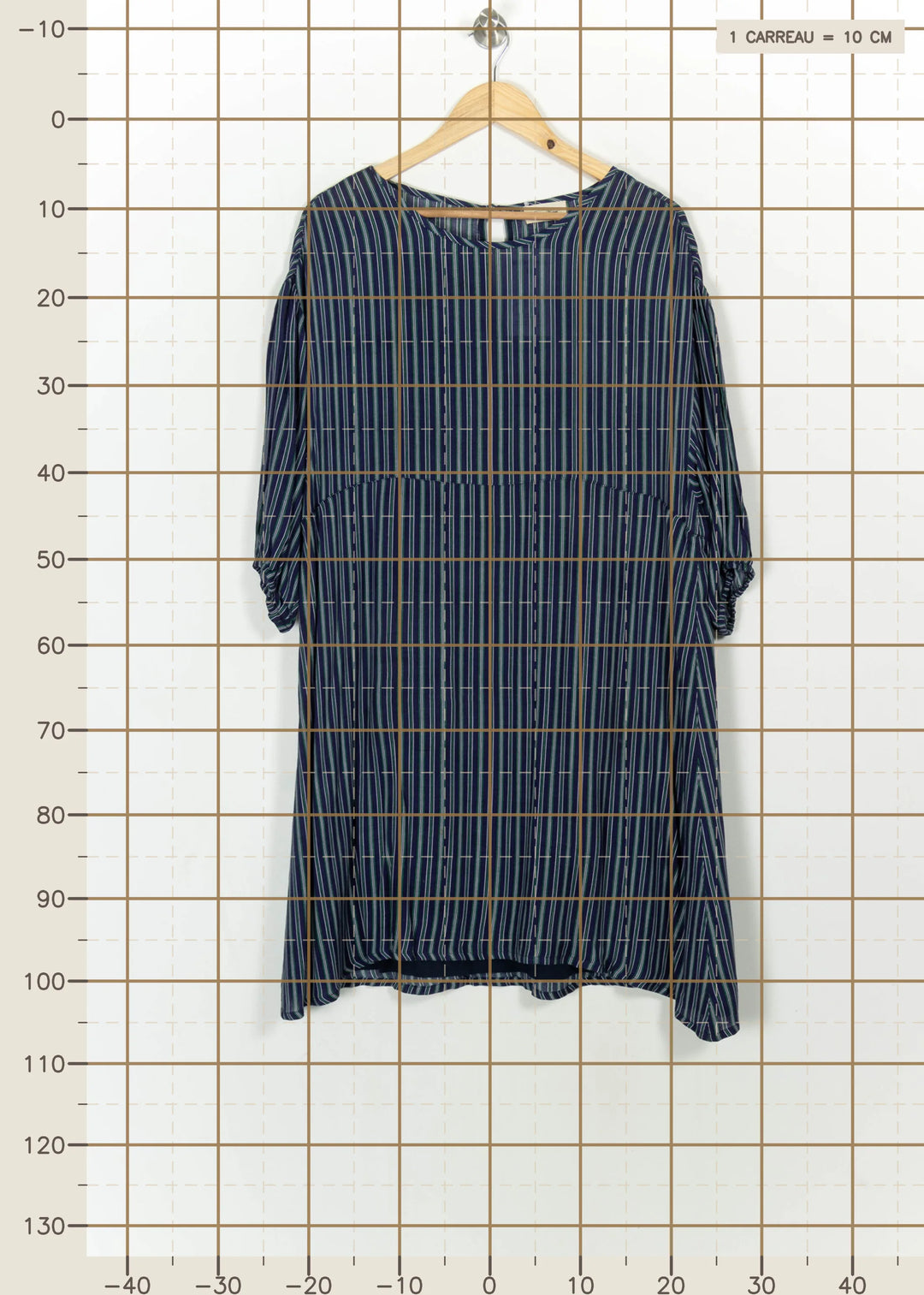 Robe Midi Bleu et Vert - Taille L/40 de la marque American Vintage | PARAD113496 - Vendu par Paradigme - Image 4