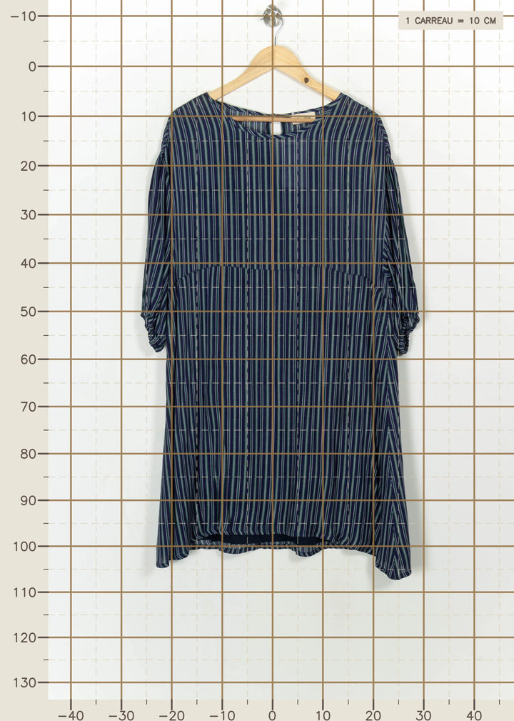 Robe Midi Bleu et Vert - Taille L/40 de la marque American Vintage | PARAD113496 - Vendu par Paradigme - Image 4
