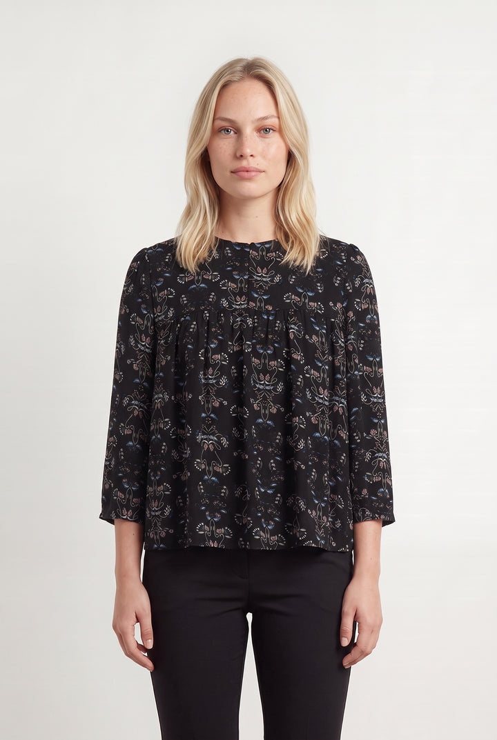 Blouse Noire et Bleue - Taille L/40 de la marque Suncoo | PARAD113499 - Vendu par Paradigme - Image 1