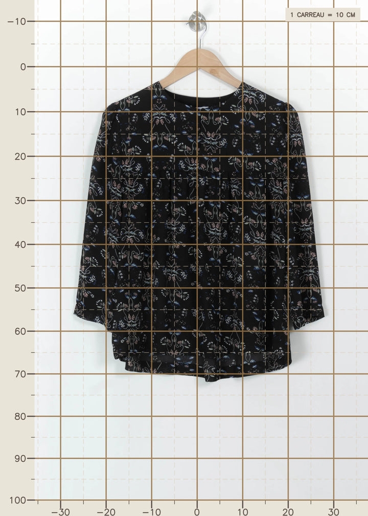 Blouse Noire et Bleue - Taille L/40 de la marque Suncoo | PARAD113499 - Vendu par Paradigme - Image 4