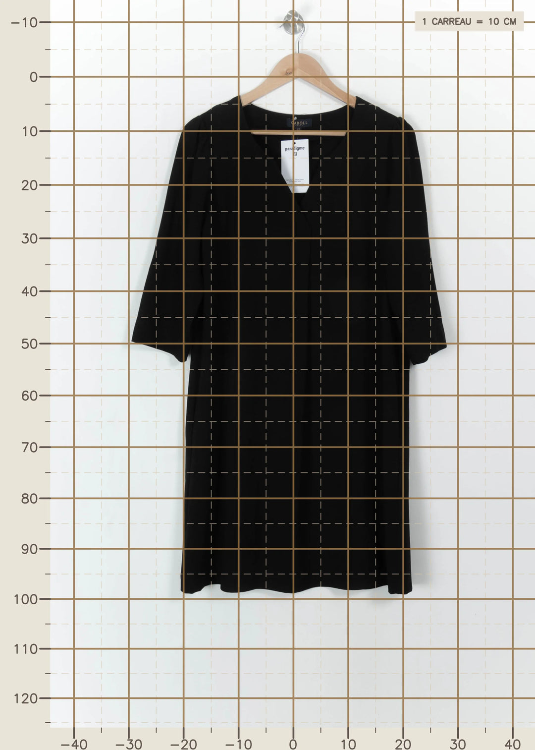 Robe Noire - Taille XL/42 de la marque Caroll | PARAD113500 - Vendu par Paradigme - Image 4