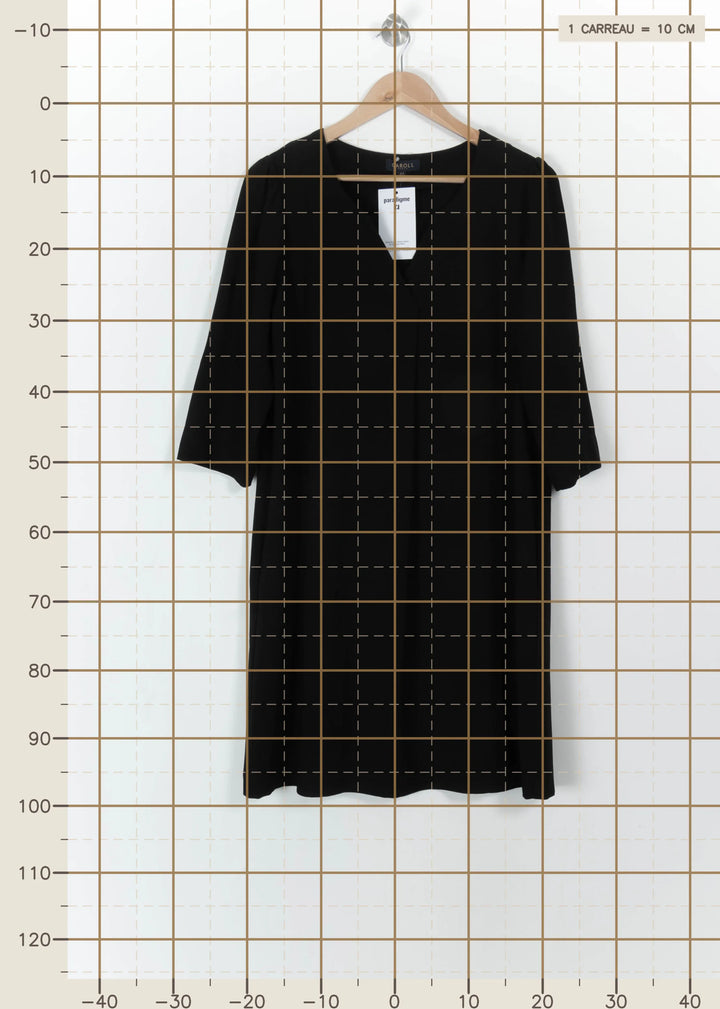 Robe Noire - Taille XL/42 de la marque Caroll | PARAD113500 - Vendu par Paradigme - Image 4