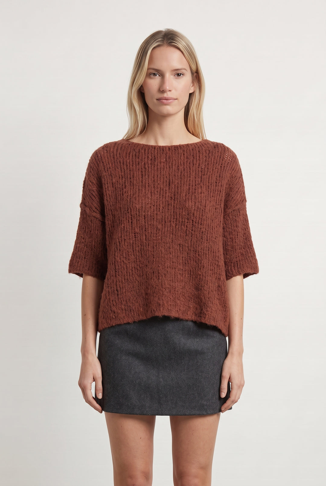 Pull Bordeaux - Taille XS/34 de la marque American Vintage | PARAD113502 - Vendu par Paradigme - Image 1