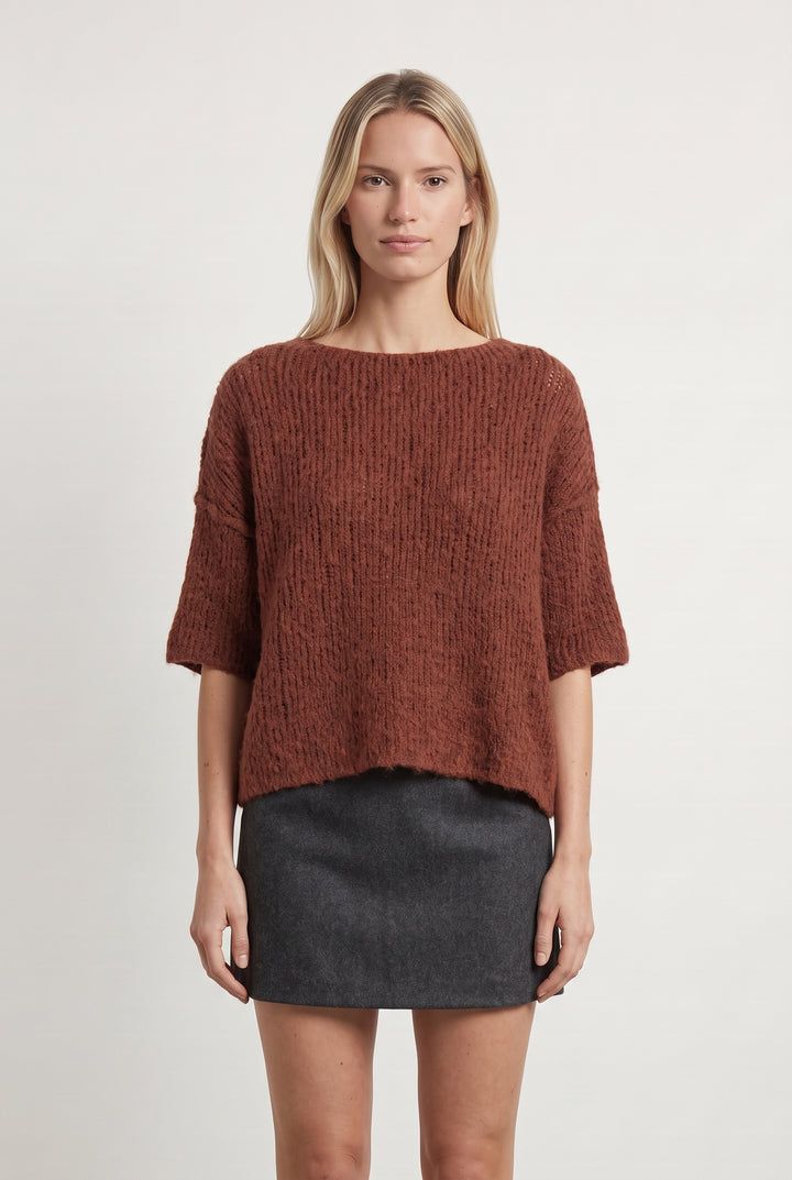 Pull Bordeaux - Taille XS/34 de la marque American Vintage | PARAD113502 - Vendu par Paradigme - Image 1