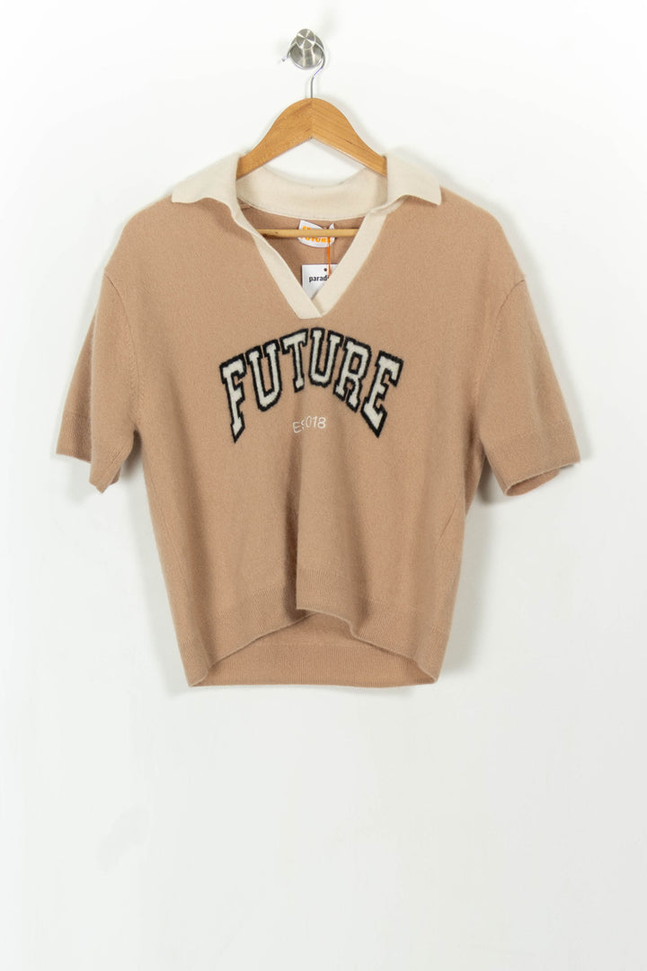 Pull Col V Beige et Écru - Taille L/40 de la marque From Future | PARAD113504 - Vendu par Paradigme - Image 2