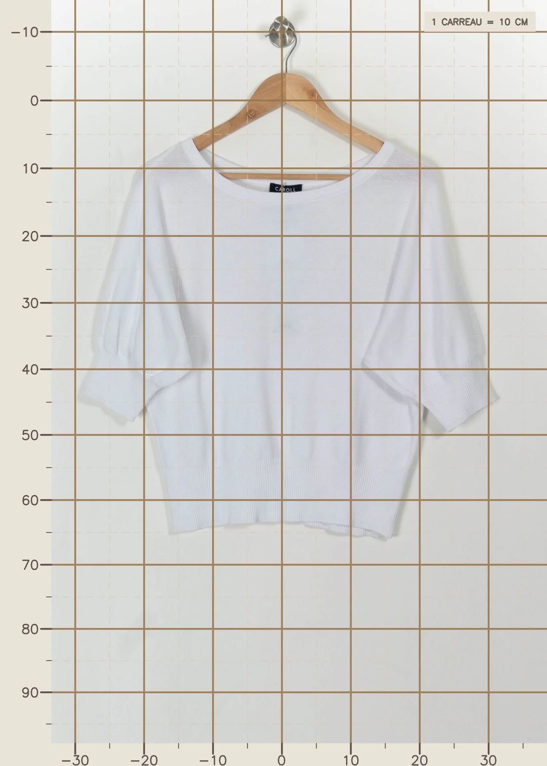 Pull Blanc - Taille L/40 de la marque Caroll | PARAD113505 - Vendu par Paradigme - Image 4