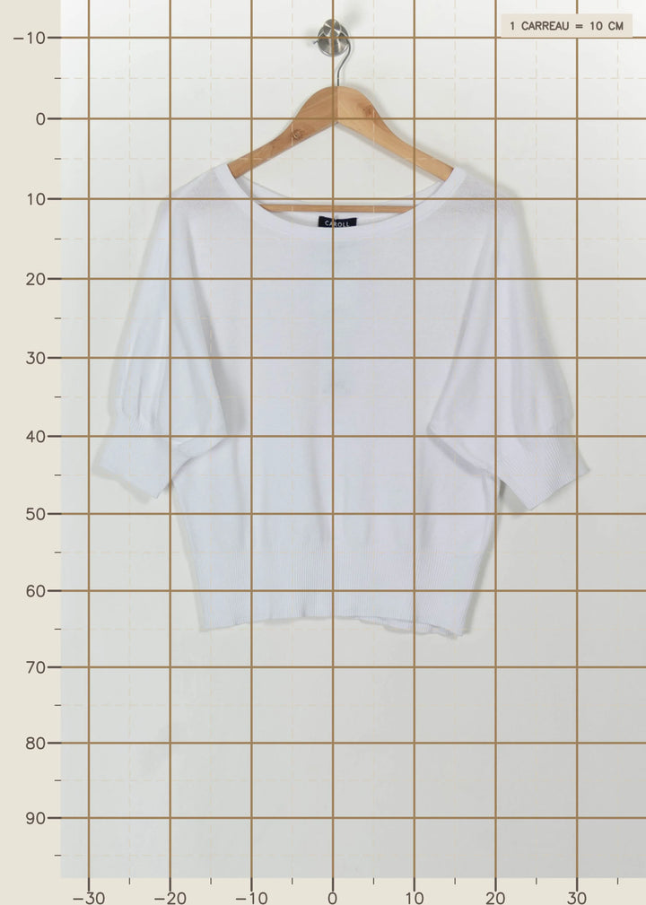 Pull Blanc - Taille L/40 de la marque Caroll | PARAD113505 - Vendu par Paradigme - Image 4