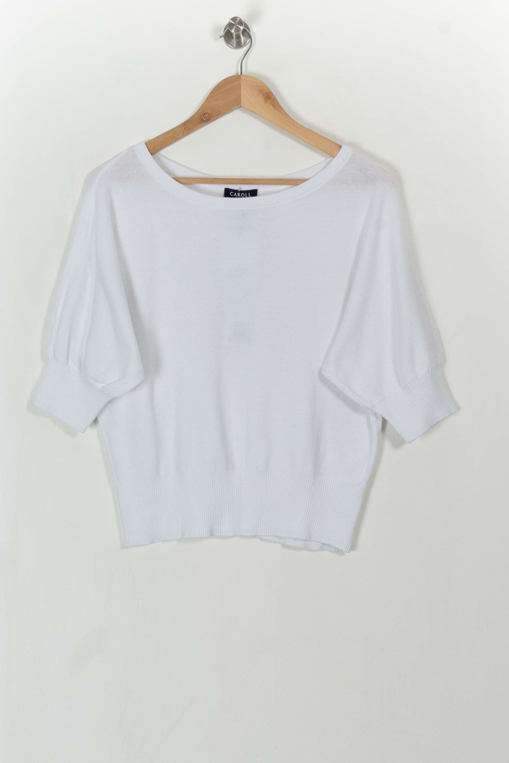 Pull Blanc - Taille L/40 de la marque Caroll | PARAD113505 - Vendu par Paradigme - Image 2