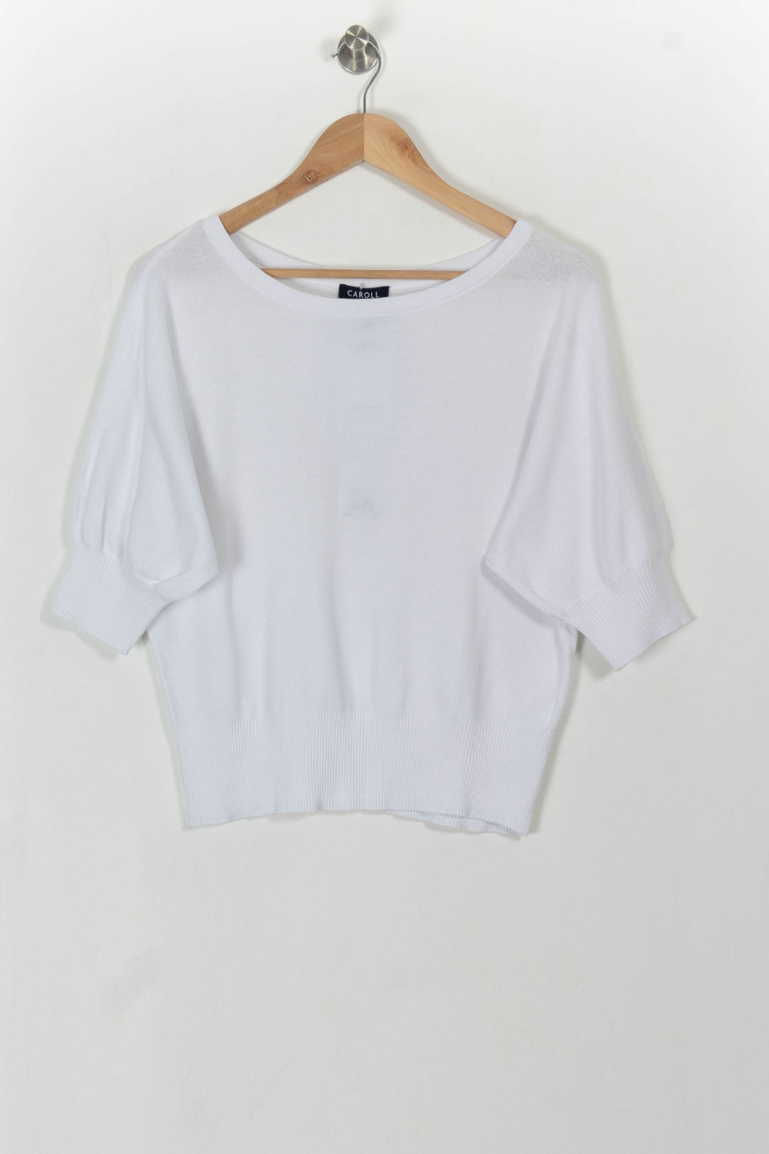 Pull Blanc - Taille L/40 de la marque Caroll | PARAD113505 - Vendu par Paradigme - Image 2