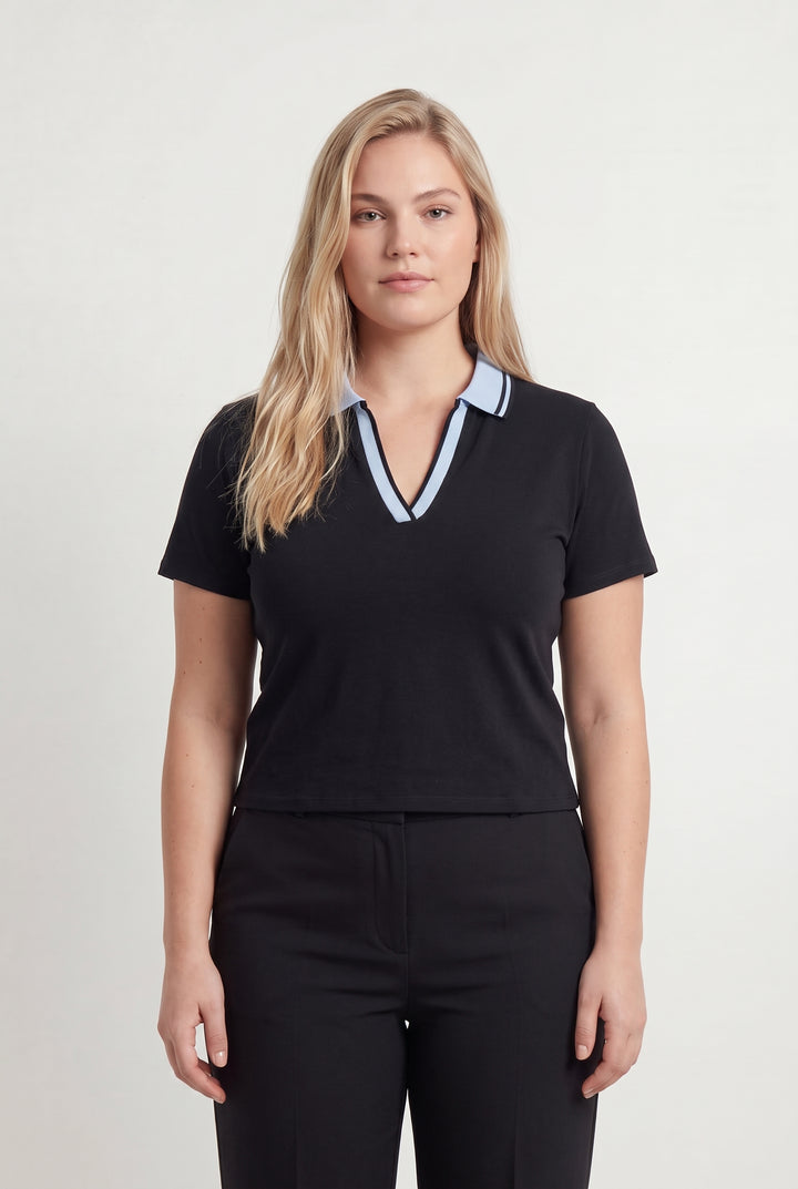 Polo Bleu et Blanc - Taille XL/42 de la marque Caroll | PARAD113506 - Vendu par Paradigme - Image 1