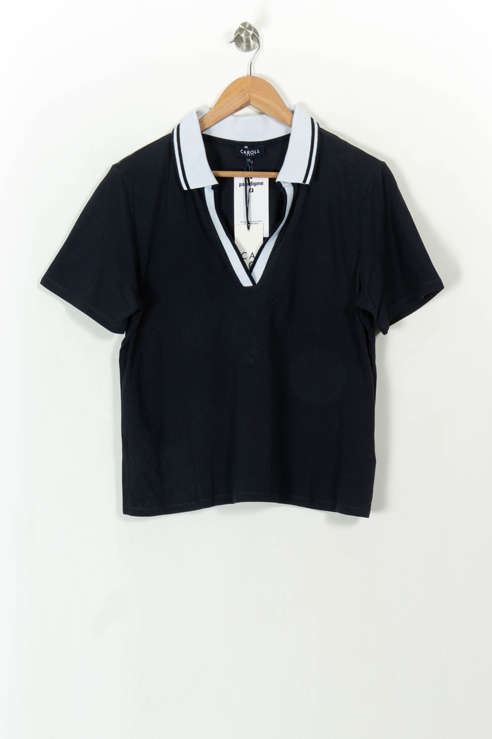 Polo Bleu et Blanc - Taille XL/42 de la marque Caroll | PARAD113506 - Vendu par Paradigme - Image 2