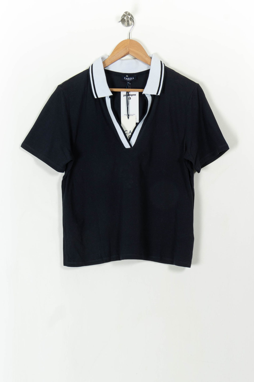 Polo Bleu et Blanc - Taille XL/42 de la marque Caroll | PARAD113506 - Vendu par Paradigme - Image 2