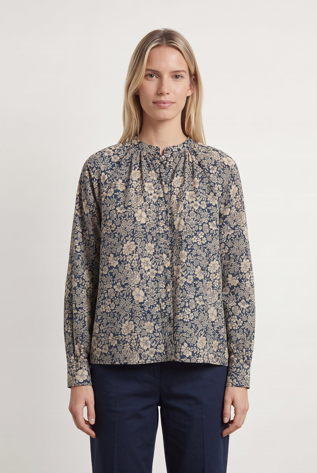 Blouse Bleue et Beige - Taille S/36 de la marque Petite Mendigote | PARAD113508 - Vendu par Paradigme - Image 1