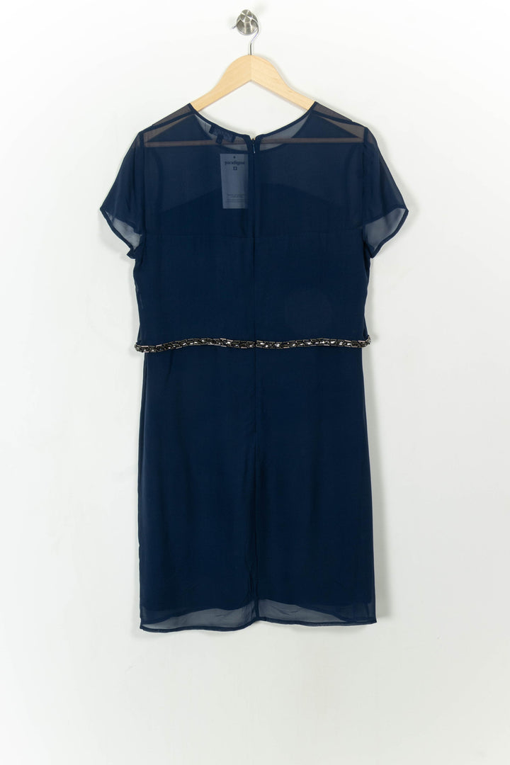 Robe Courte Bleue - Taille XL/42 de la marque Caroll | PARAD113511 - Vendu par Paradigme - Image 5