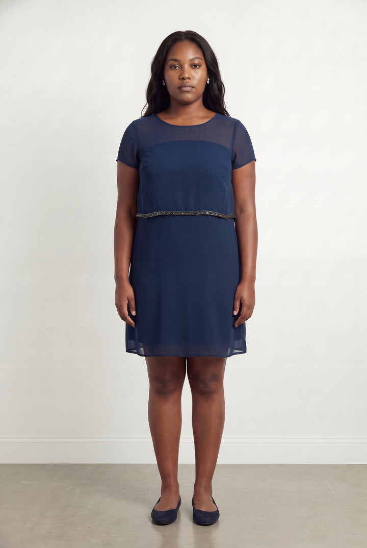 Robe Courte Bleue - Taille XL/42 de la marque Caroll | PARAD113511 - Vendu par Paradigme - Image 1