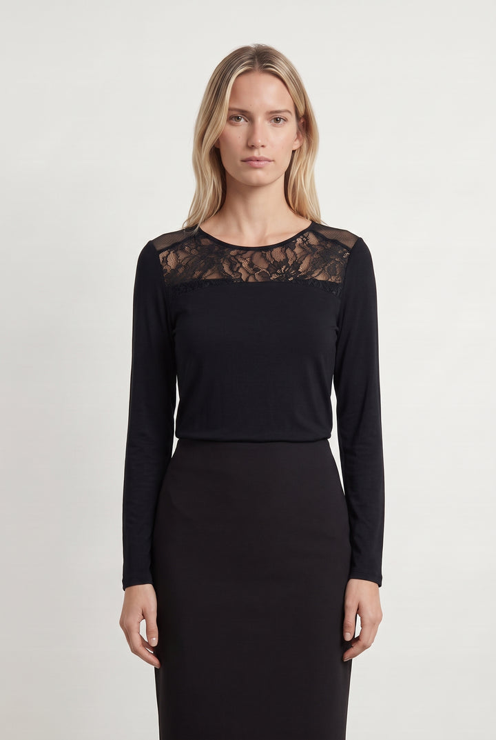 Tee-shirt bleu - Taille M/38 de la marque Caroll | PARAD113512 - Vendu par Paradigme - Image 1