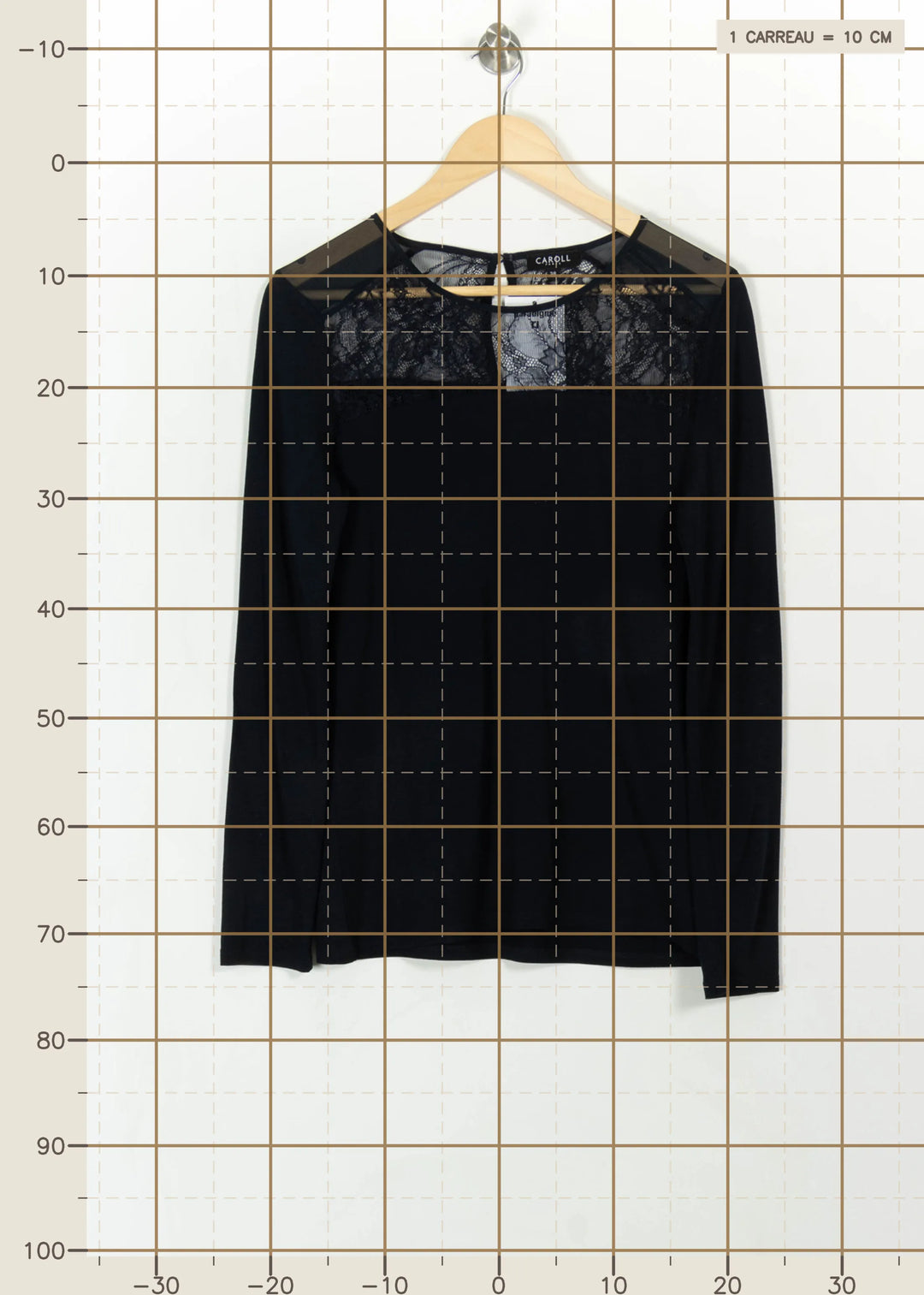 Tee-shirt bleu - Taille M/38 de la marque Caroll | PARAD113512 - Vendu par Paradigme - Image 4