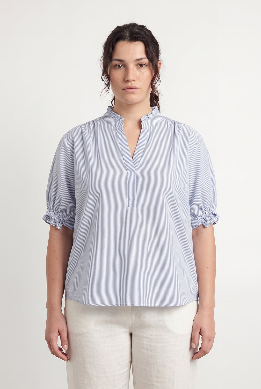 Blouse Rayée Bleue et Blanche - Taille XL/42 de la marque Gerard Darel | PARAD113515 - Vendu par Paradigme - Image 1