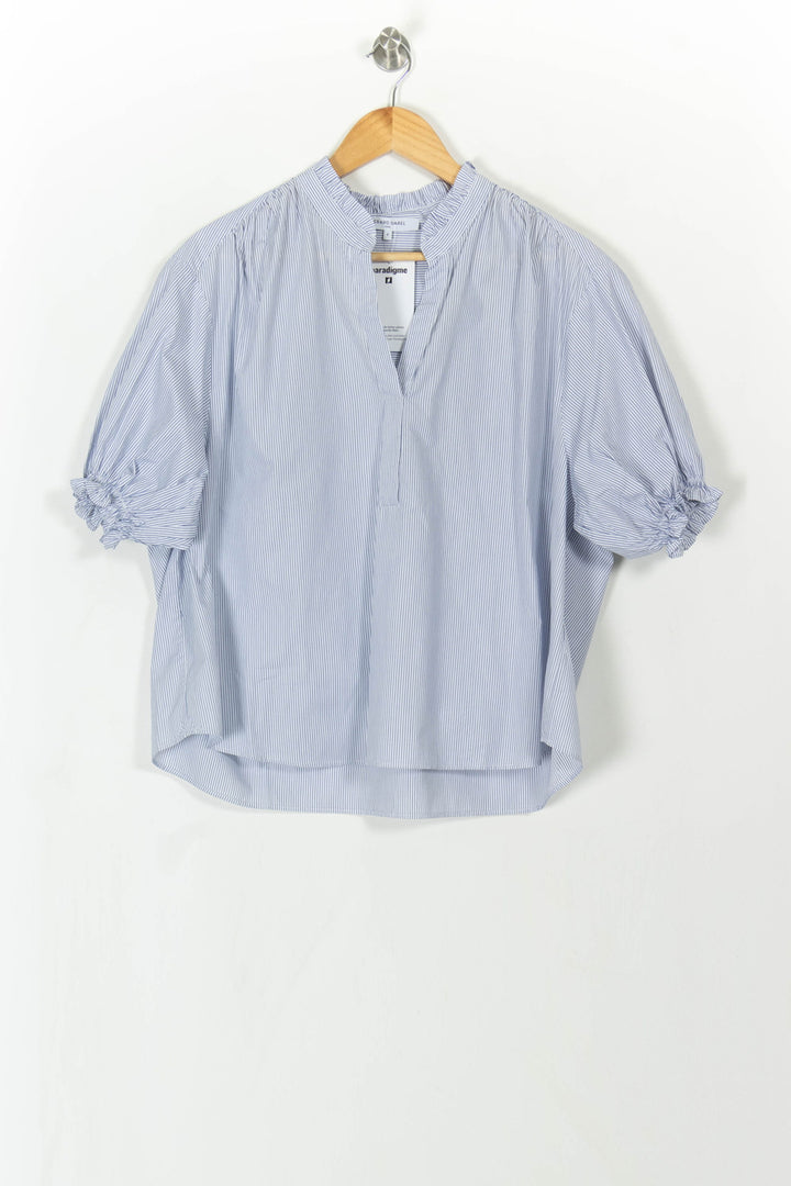Blouse Rayée Bleue et Blanche - Taille XL/42 de la marque Gerard Darel | PARAD113515 - Vendu par Paradigme - Image 2