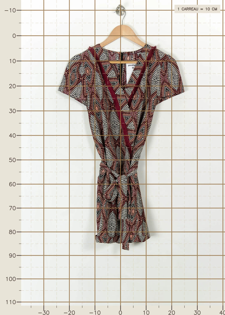 Combishort Bordeaux et Noir - Taille S/36 de la marque Comptoir des Cotonniers | PARAD113519 - Vendu par Paradigme - Image 4