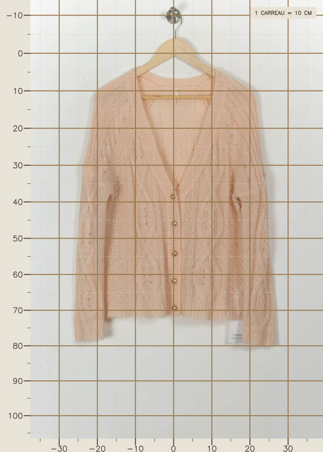 Cardigan Rose - Taille M/38 de la marque I.Code | PARAD113520 - Vendu par Paradigme - Image 4