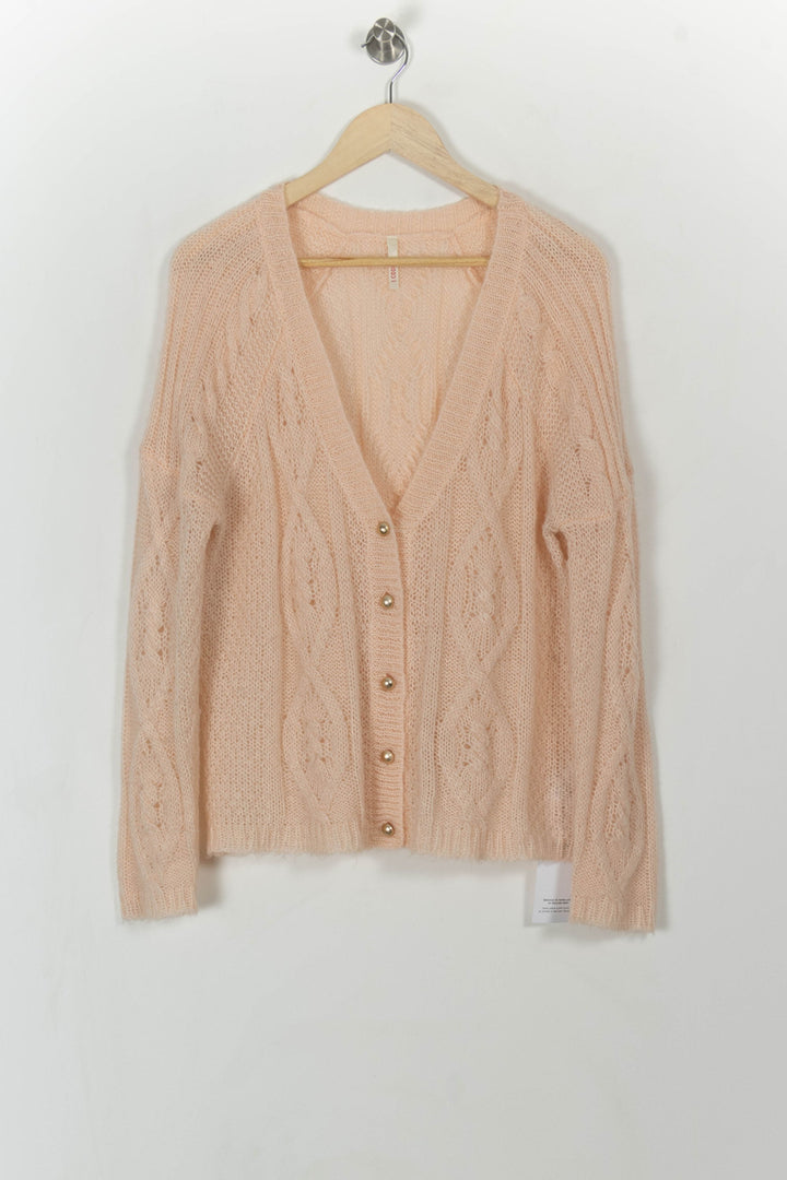 Cardigan Rose - Taille M/38 de la marque I.Code | PARAD113520 - Vendu par Paradigme - Image 2