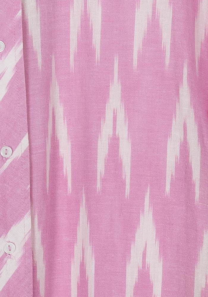 Robe chemise rose et blanche - Taille S/36 de la marque Maison 123 | PARAD113521 - Vendu par Paradigme - Image 3