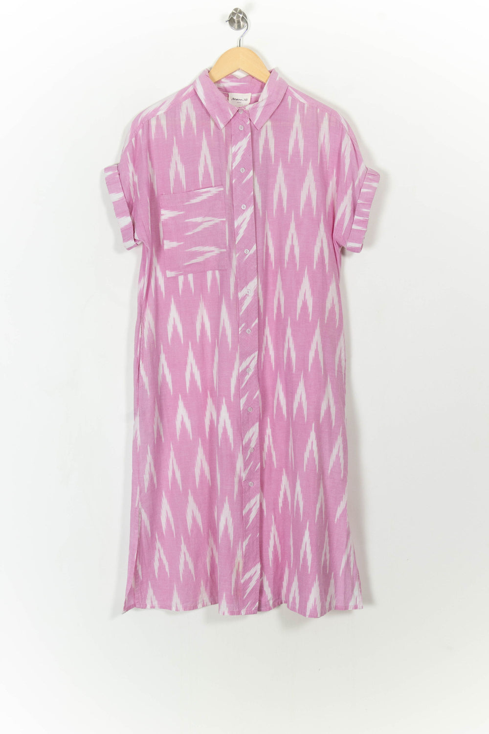 Robe chemise rose et blanche - Taille S/36 de la marque Maison 123 | PARAD113521 - Vendu par Paradigme - Image 2