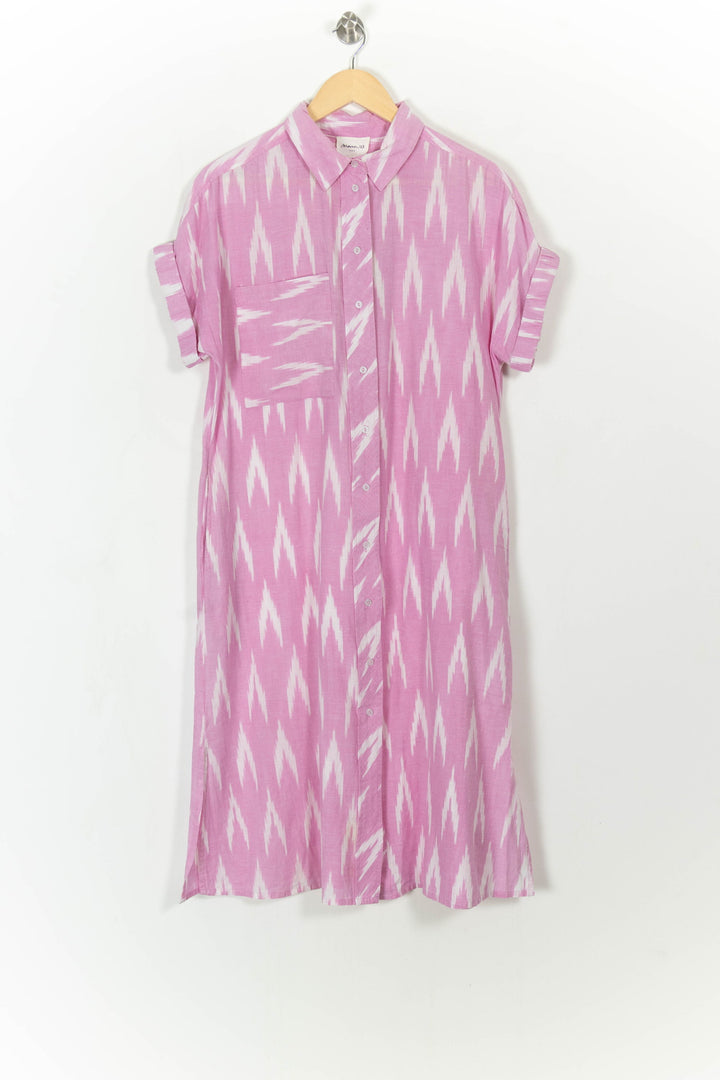 Robe chemise rose et blanche - Taille S/36 de la marque Maison 123 | PARAD113521 - Vendu par Paradigme - Image 2