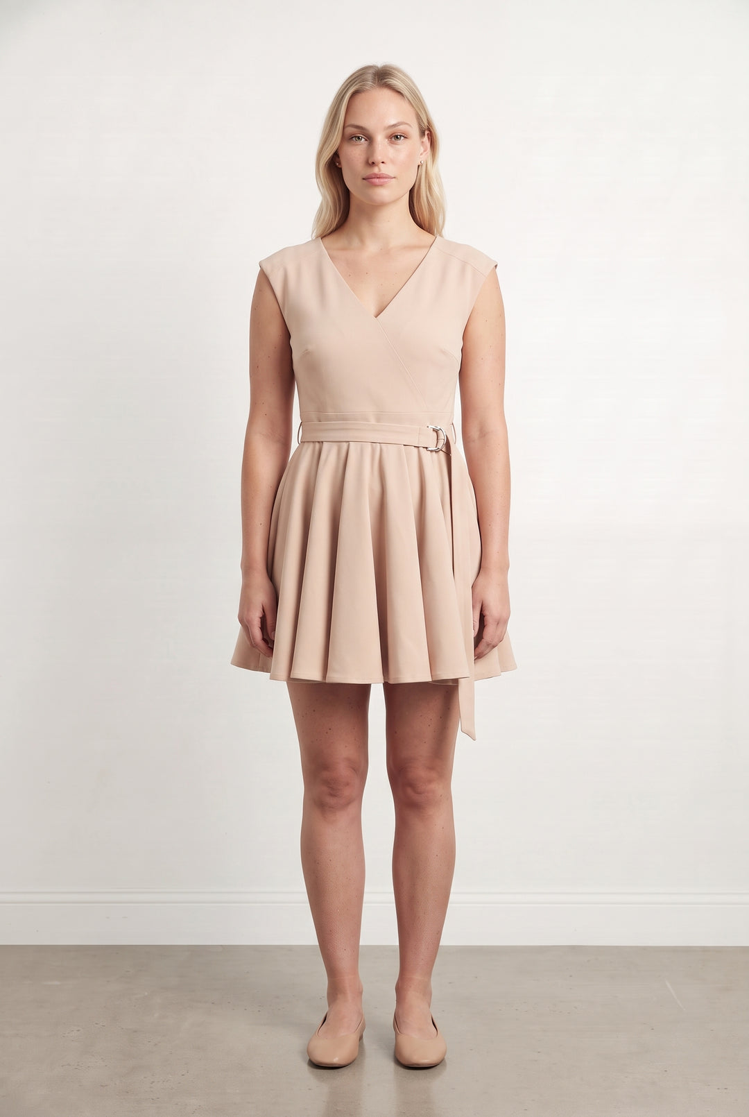 Robe Patineuse Beige - Taille L/40 de la marque Maje | PARAD113523 - Vendu par Paradigme - Image 1