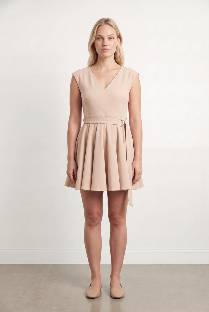 Robe Patineuse Beige - Taille L/40 de la marque Maje | PARAD113523 - Vendu par Paradigme - Image 1
