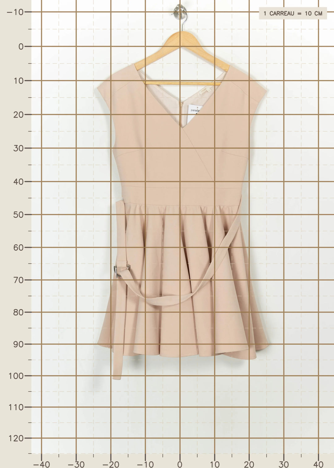 Robe Patineuse Beige - Taille L/40 de la marque Maje | PARAD113523 - Vendu par Paradigme - Image 4