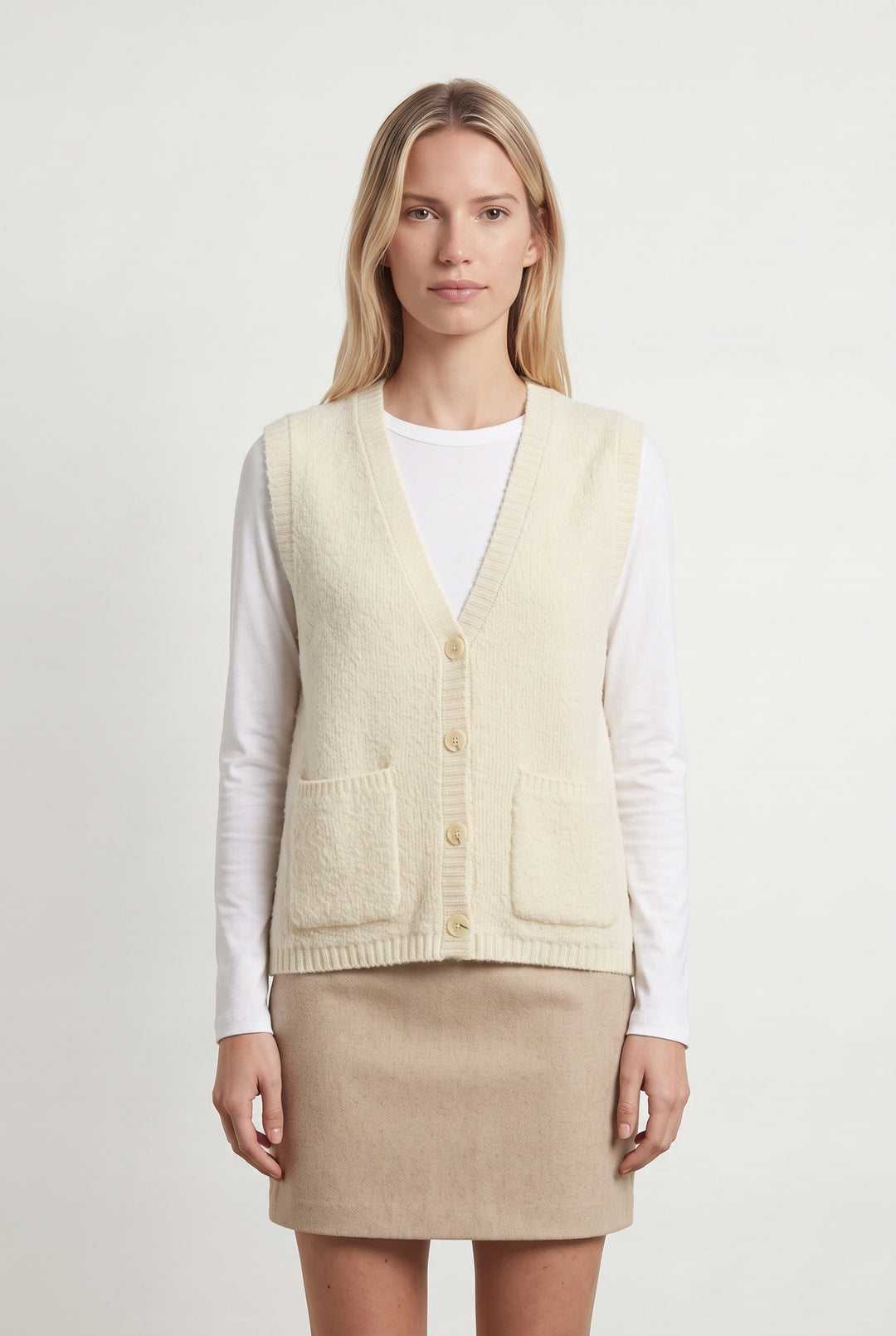 Gilet Beige - Taille M/38 de la marque Maison 123 | PARAD113528 - Vendu par Paradigme - Image 1