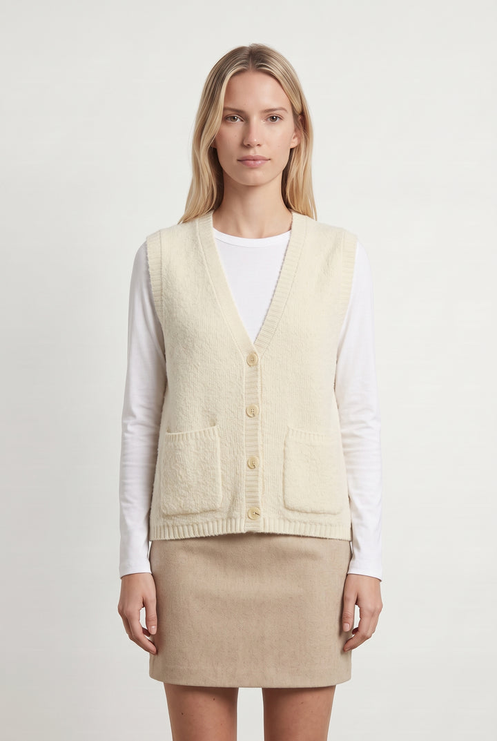 Gilet Beige - Taille M/38 de la marque Maison 123 | PARAD113528 - Vendu par Paradigme - Image 1