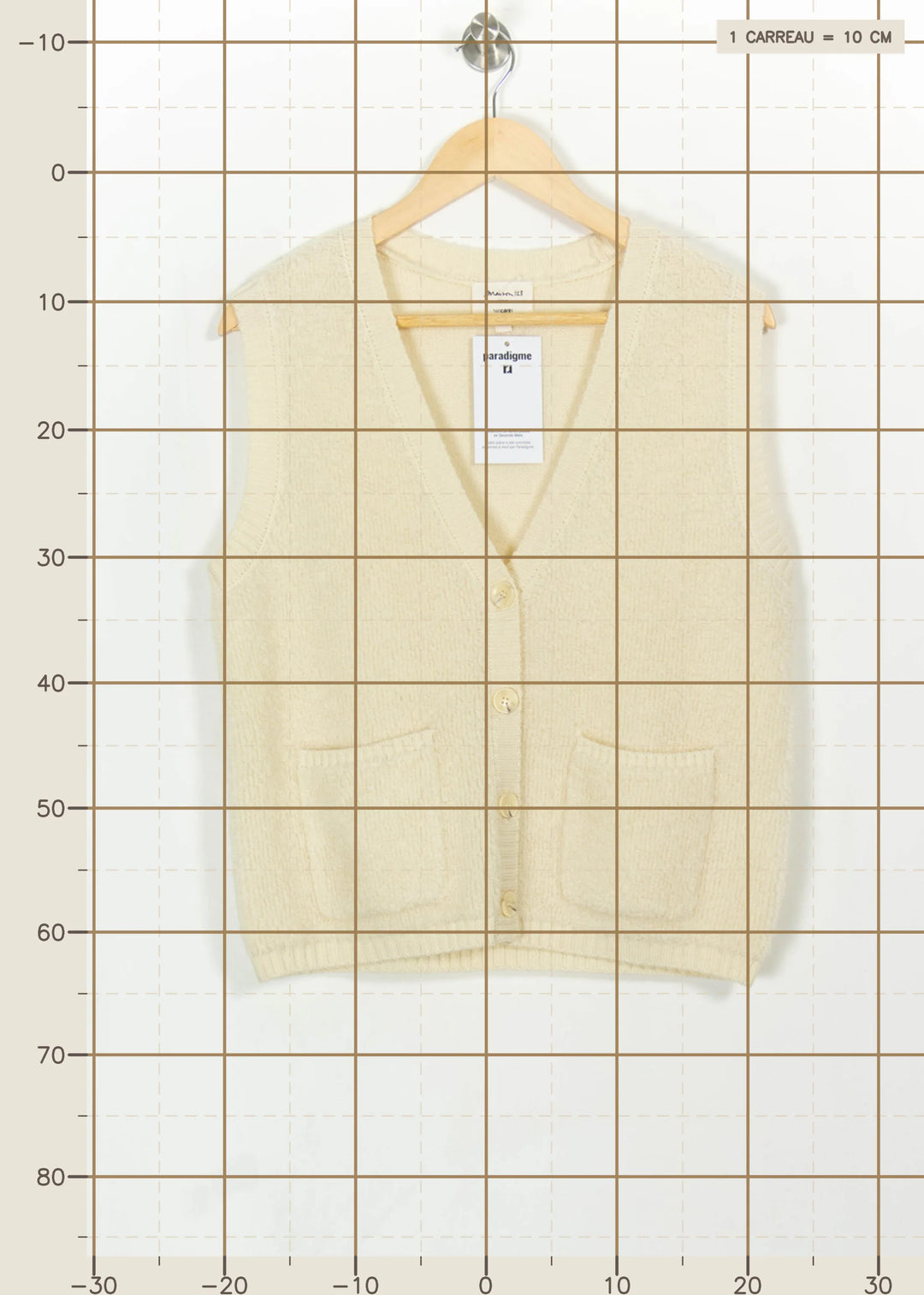 Gilet Beige - Taille M/38 de la marque Maison 123 | PARAD113528 - Vendu par Paradigme - Image 4